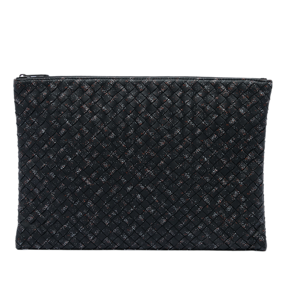 Pre-Loved Bottega Veneta Nappa Intrecciato Micro Dot Clutch